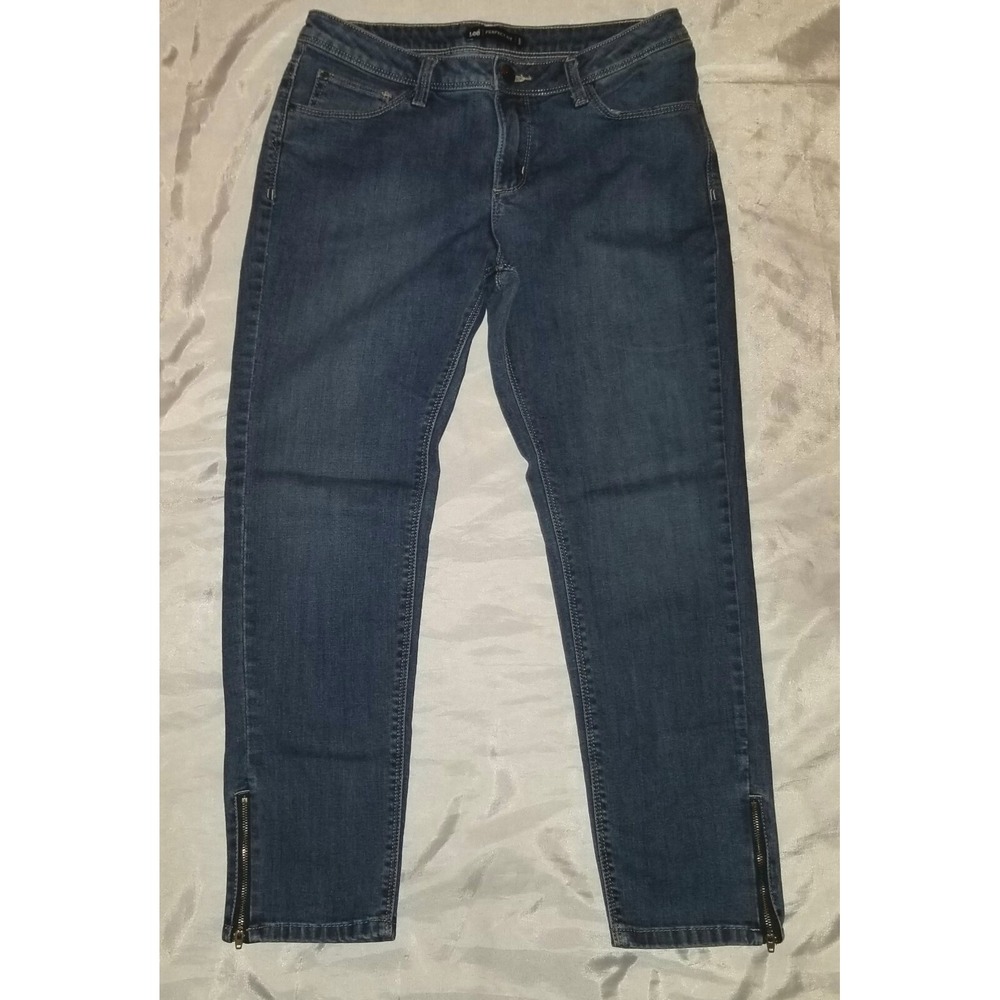 Lee Perfect Fit 1889 Womens Jeans Mid Rise Stretch Zip Ankle Size 11 #1208 - Picture 1 of 5